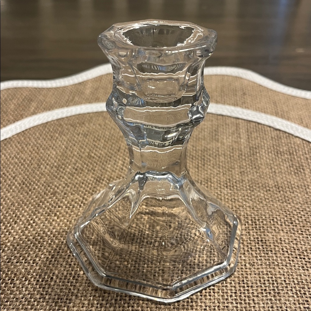 Vintage Octagon-Shaped Glass Candle Holder - Picture 6 of 6